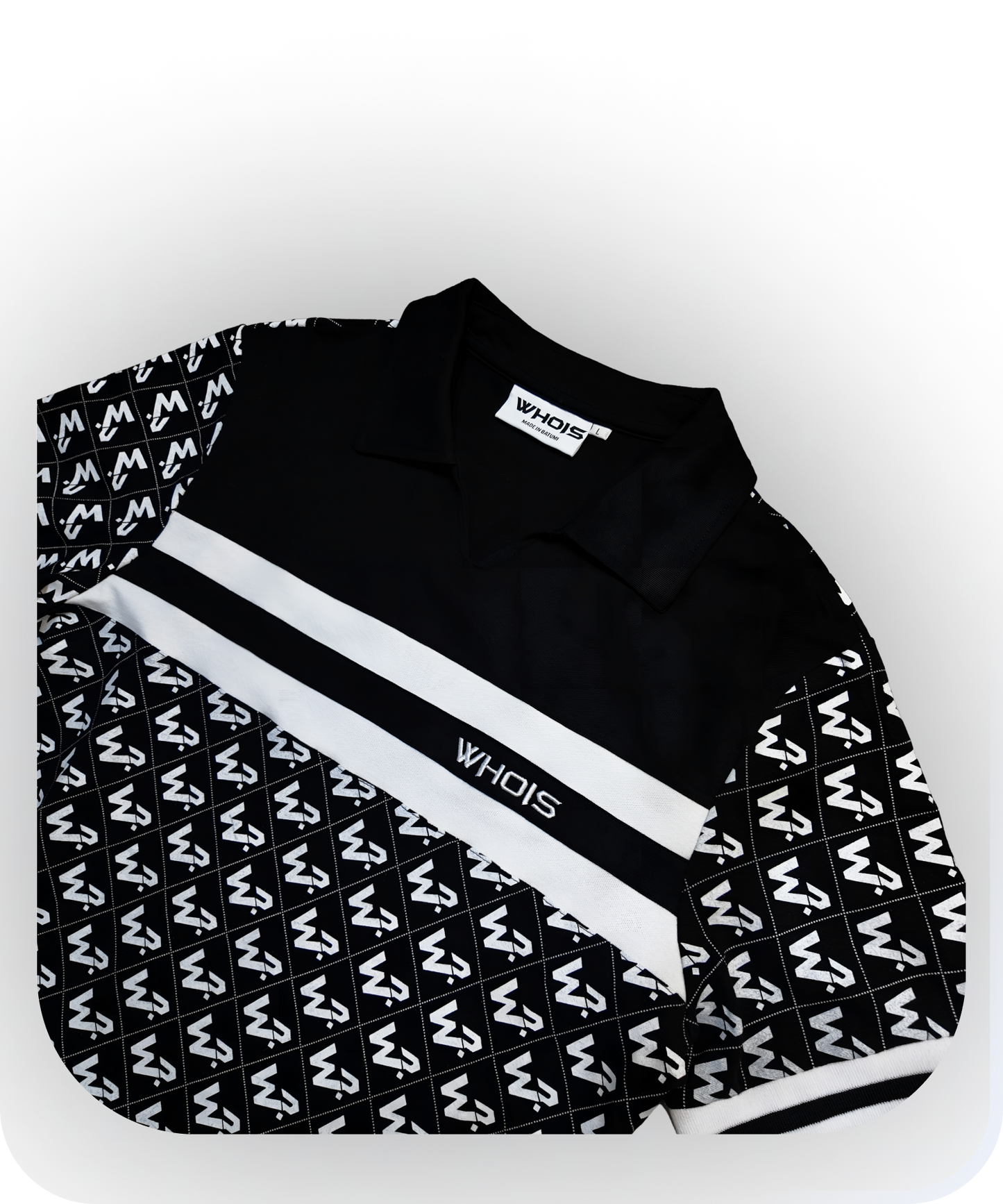 Short-sleeved monogrammed polo